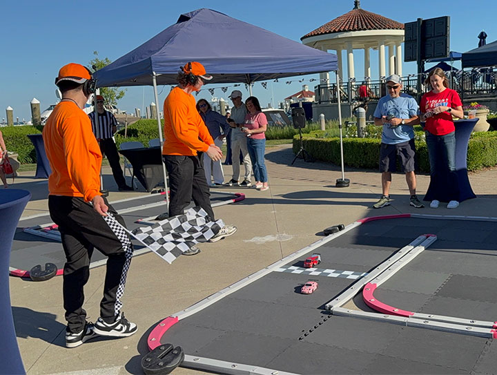 RC drift car racing at Grosse Pointe Yacht Club event