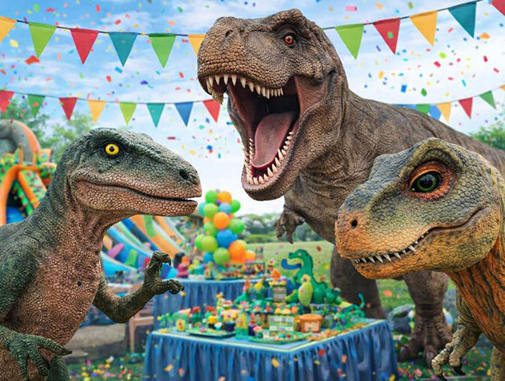 Walking Dinosaurs for Parties in Metro Detroit and Chicagoland