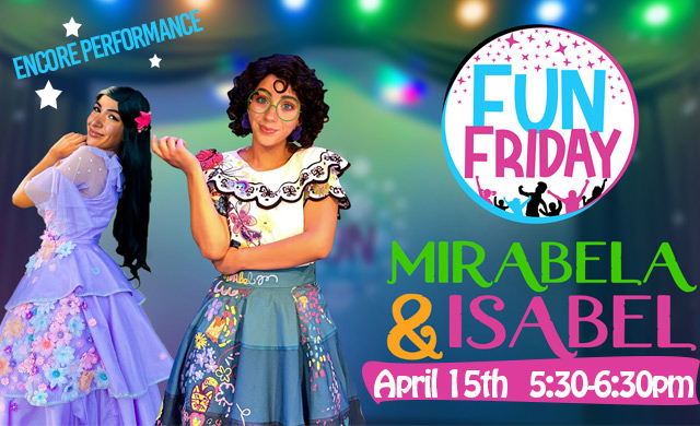 encanto party characters for birthday party mirabel and isabella in clarkston michigan fairytale fun place