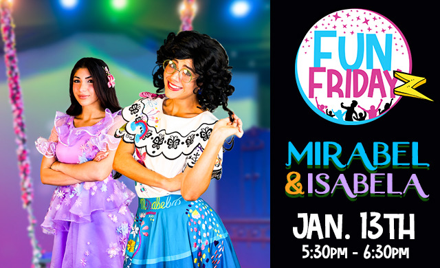 encanto party characters for birthday party mirabel and isabella in clarkston michigan fairytale fun place