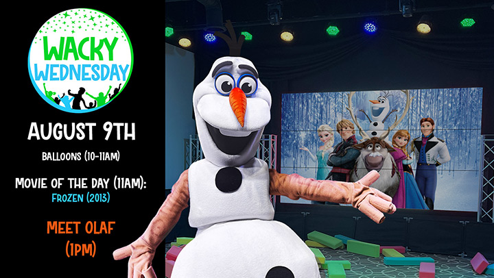 meet olaf frozen character at the Fun Place in Clarkston michigan on august 9th