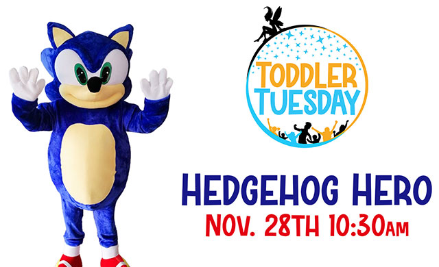 Sonic the hedgehog character visit for kids at indoor playground in clarkston michigan