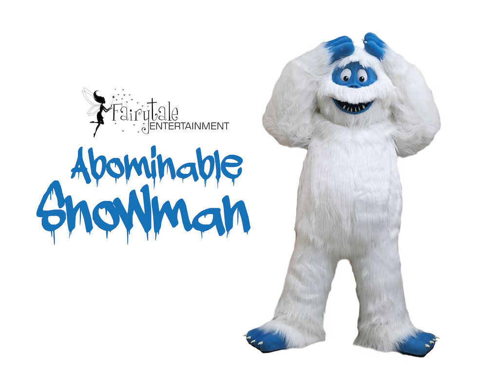 Rent Abominable Snow Monster and rudolph the red nosed reindeer, Hire Rudolph the red nosed reindeer characters for holiday event, Abominable Snowman Bumble rudolph the red nosed reindeer party characters