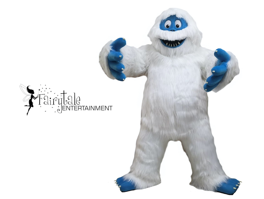 Rent Abominable Snow Monster and rudolph the red nosed reindeer, Hire Rudolph the red nosed reindeer characters for holiday event, Abominable Snowman Bumble rudolph the red nosed reindeer party characters