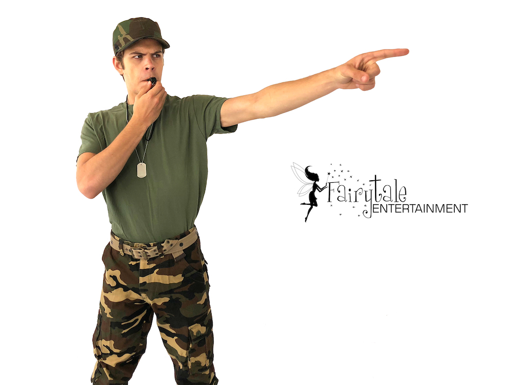 rent army guy for kids birthday party