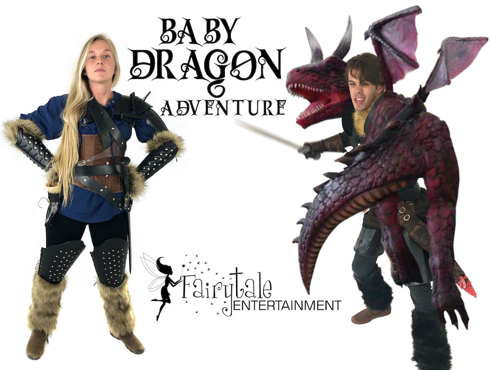 rent a baby dragon for kids birthday party or event, baby dragon party character for kids, rent viking for kids birthday party