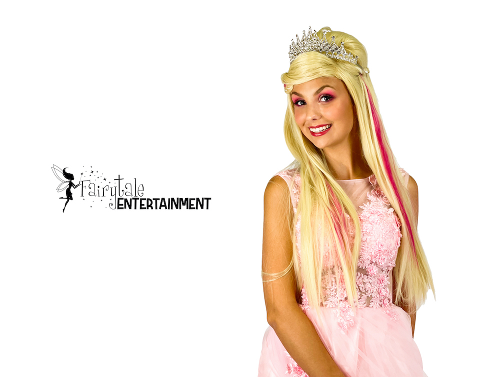 Barbie inspired princess character for kids birthday party in Michigan and Illinois. Fashion princess party character for hire in Detroit and Chicago.