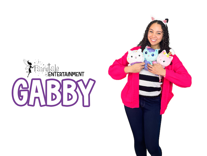 hire gabbys dollhouse party characters for kids birthday party or community events in michigan and illinois