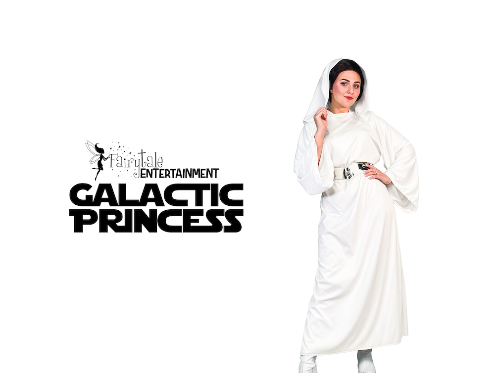 Hire Star Wars Princess Leia look alike character, Rent star wars princess leia for kids birthday party, star wars party characters for kids