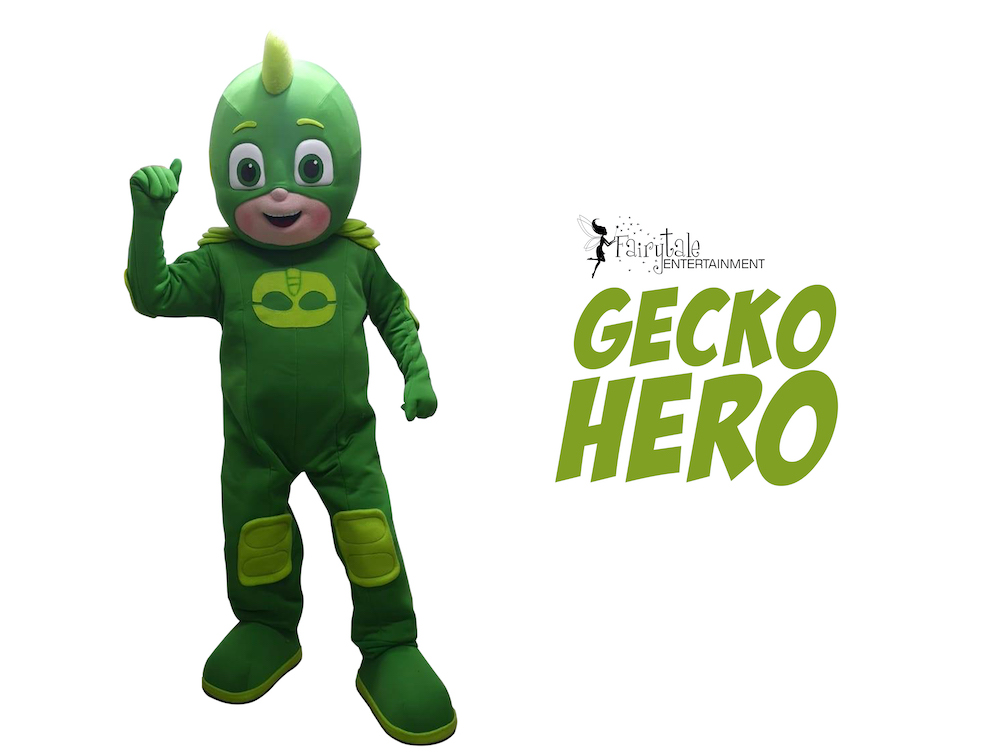 Rent pj masks characters gekko for kids birthday party in michigan and illinois