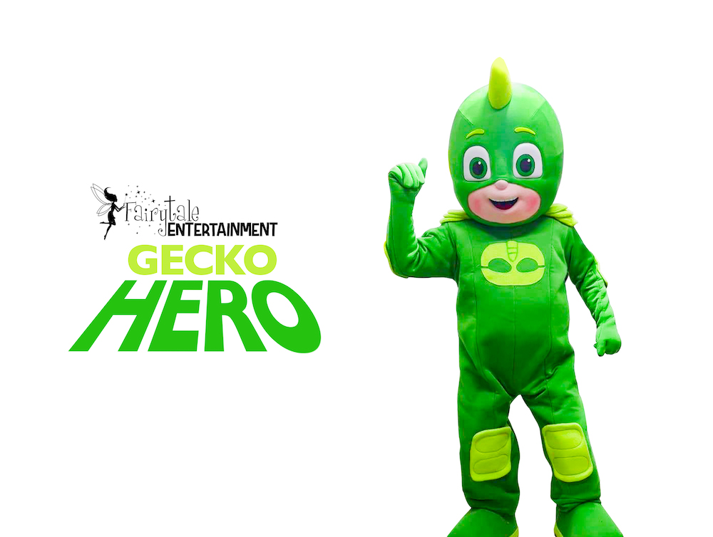 Rent pj masks characters gekko for kids birthday party in michigan and illinois