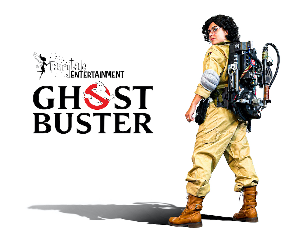 hire ghostbusters strolling halloween performers, rent ghostbuster party characters for halloween party, ghostbusters roaming halloween entertainers