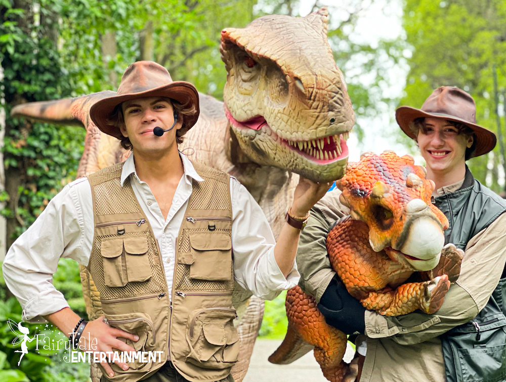 Jurassic Adventure Walking Dinosaur Rental for family entertainment in michigan and illinois