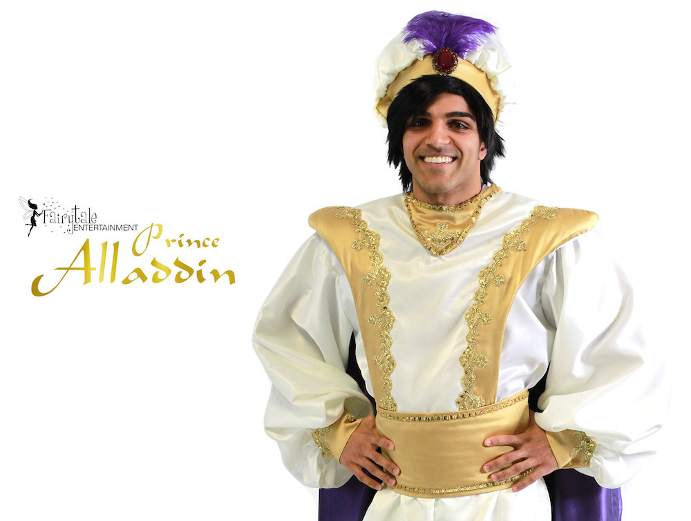 Prince Aladdin Party Character for Kids, Prince Ali and Princess Jasmine Party Characters for Hire