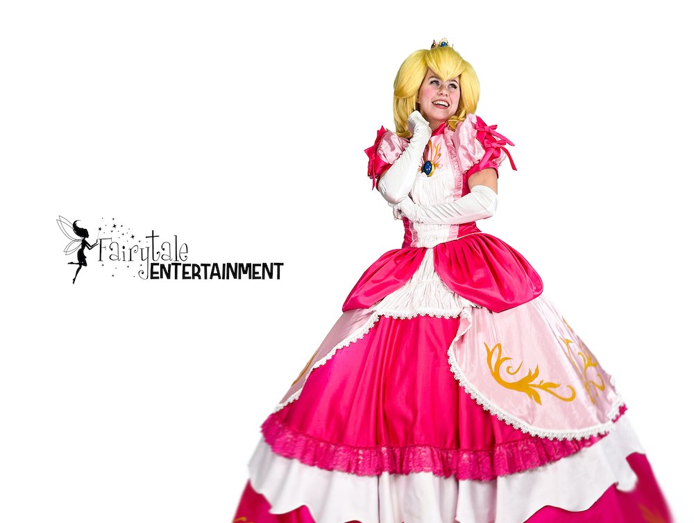 Rent Princess Peach for kids Mario birthday party in Auburn Hills, Michigan or Naperville, Illinois. Serving all Southeast Michigan and the Chicagoland area.