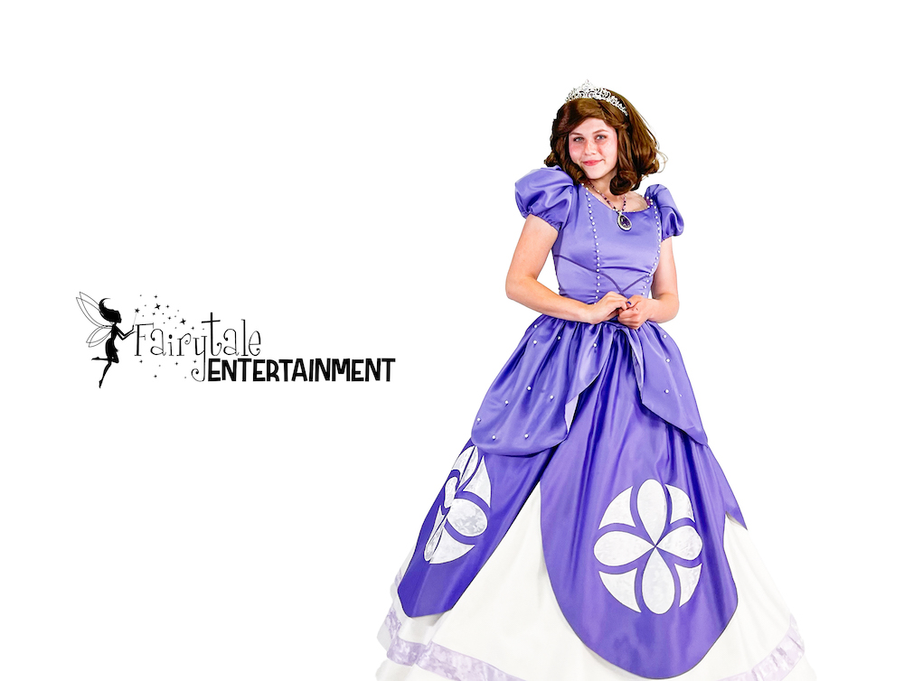 Rent sofia the first for kids birthday party, hire disney sofia the first princess party character, sofia the first princess performer
