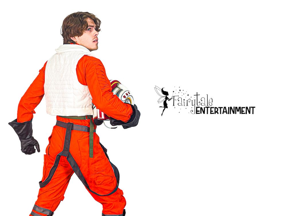 rebel x-wing star wars pilot party character performer in auburn hills michigan and naperville illinois
