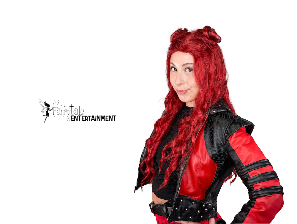 rent red descendants party character for kids birthday and special events in detroit and chicago