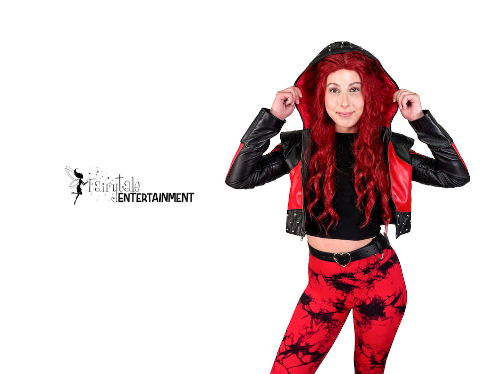 rent red descendants party character for kids birthday and special events in detroit and chicago