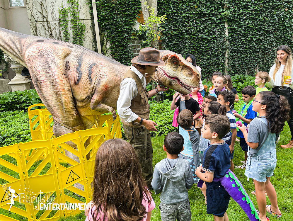 Jurassic Adventure Walking Dinosaur Rental for family entertainment in michigan and illinois