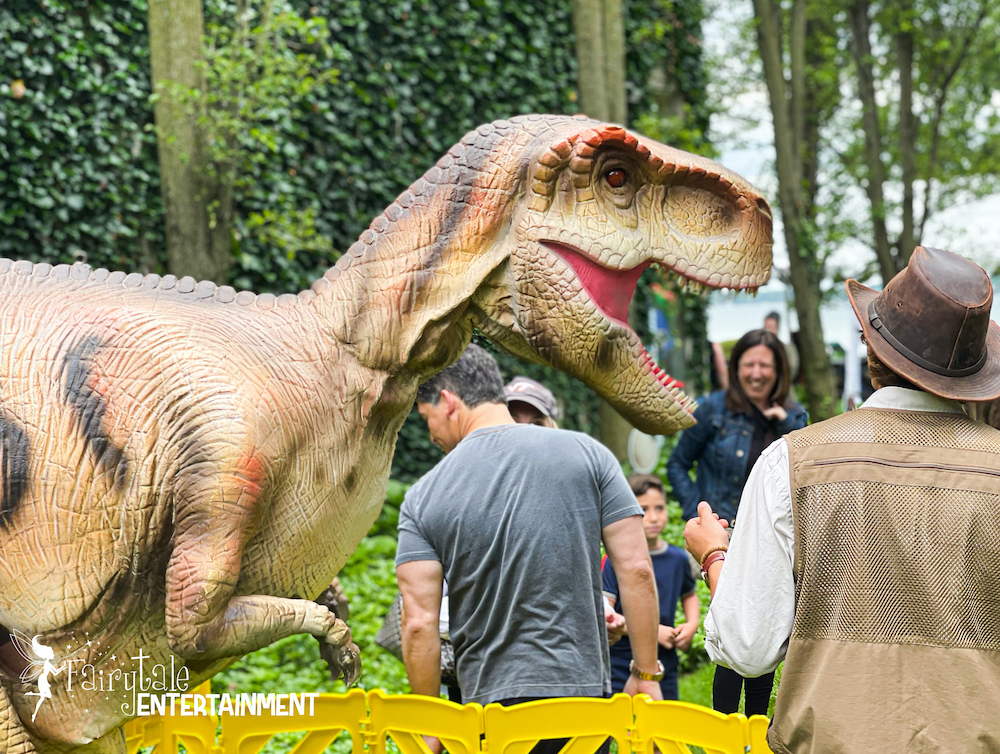 Jurassic Adventure Walking Dinosaur Rental for family entertainment in michigan and illinois