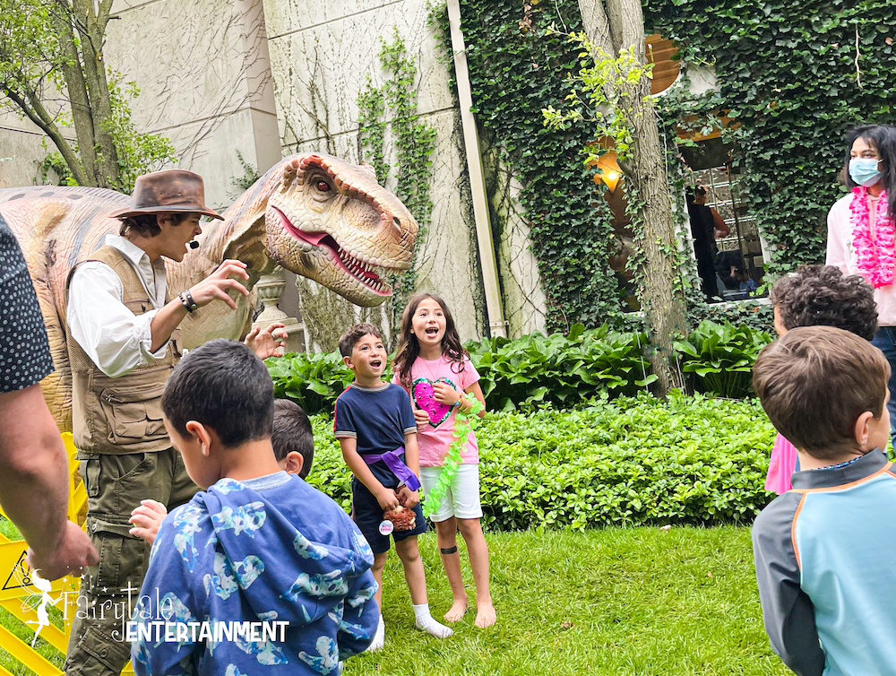 Jurassic Adventure Walking Dinosaur Rental for family entertainment in michigan and illinois