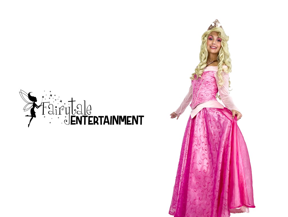 hire sleeping beauty princess party character for girls birthday party