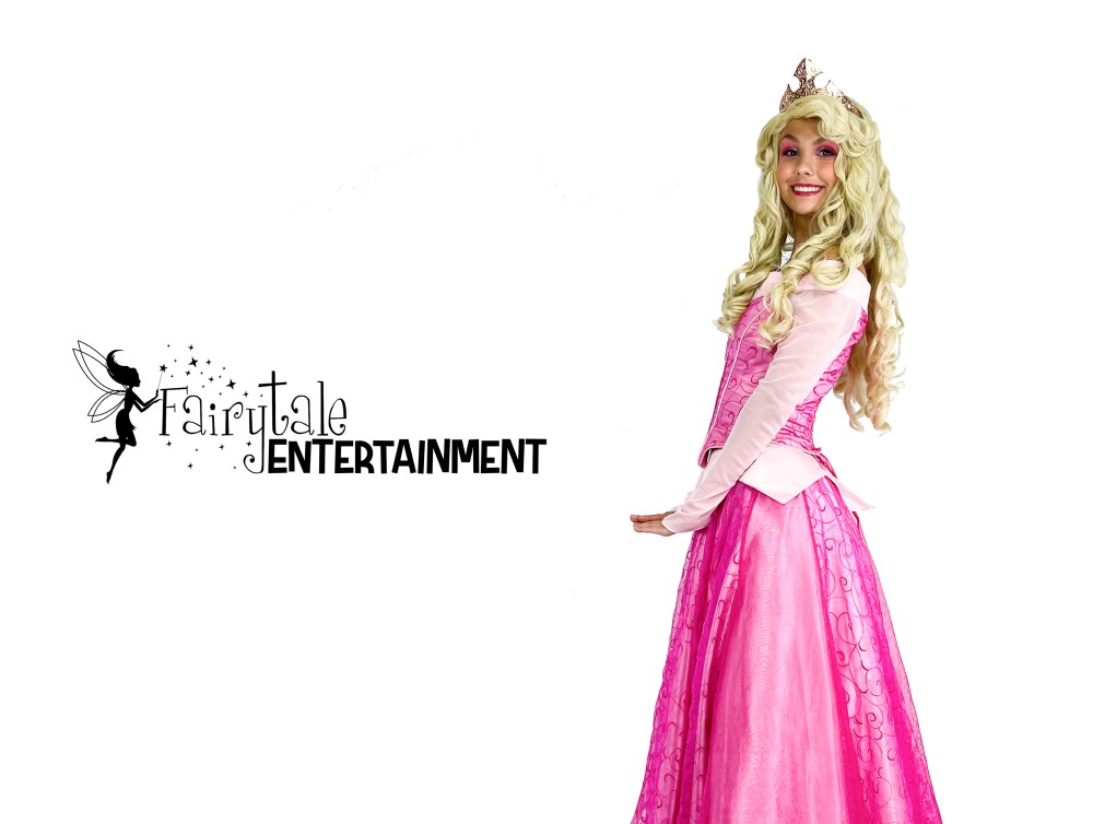 hire sleeping beauty princess party character for girls birthday party