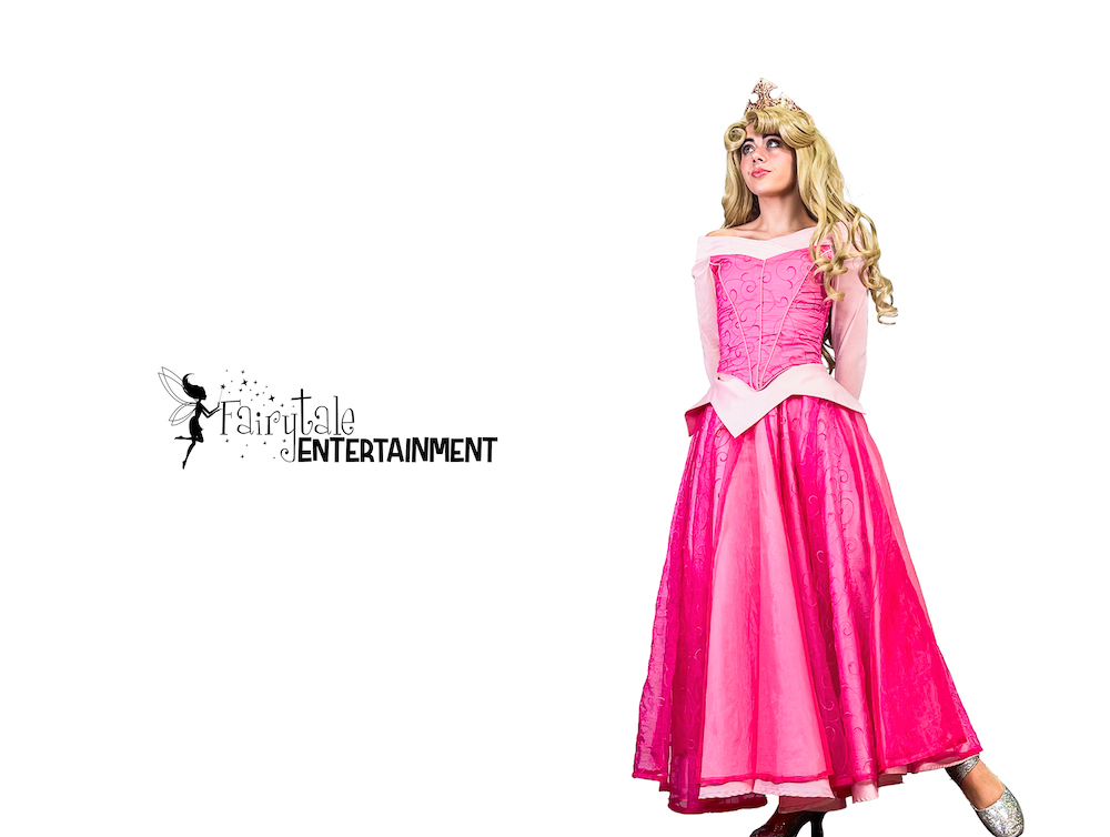 hire sleeping beauty princess party character for girls birthday party