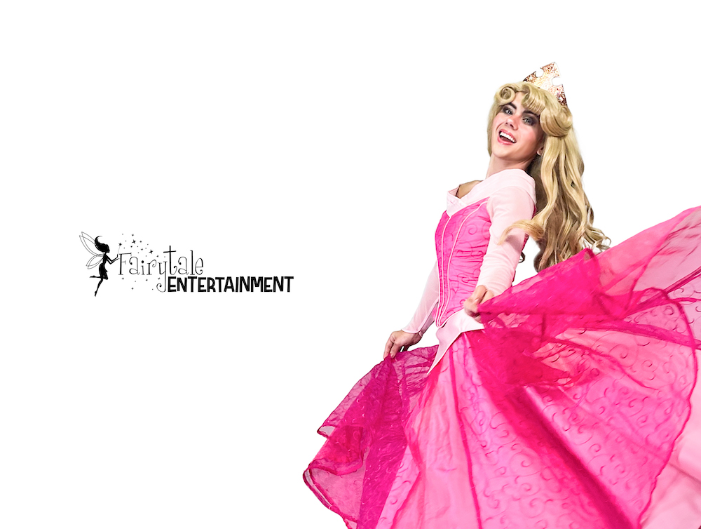 hire sleeping beauty princess party character for girls birthday party