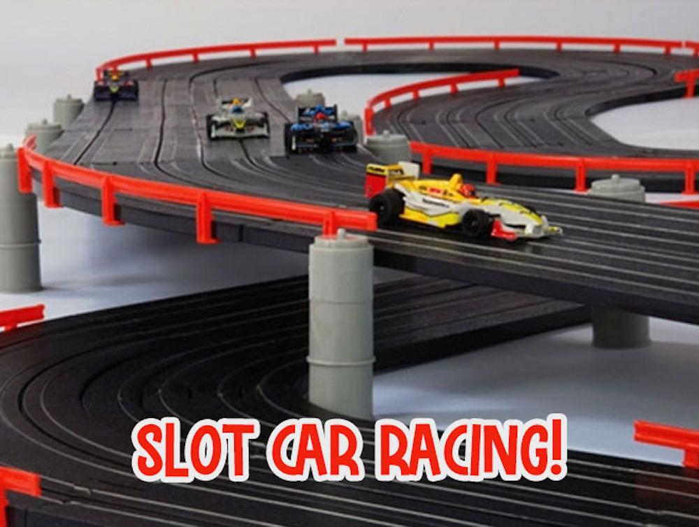 slot car racing party for kids birthday and corporate event entertainment
