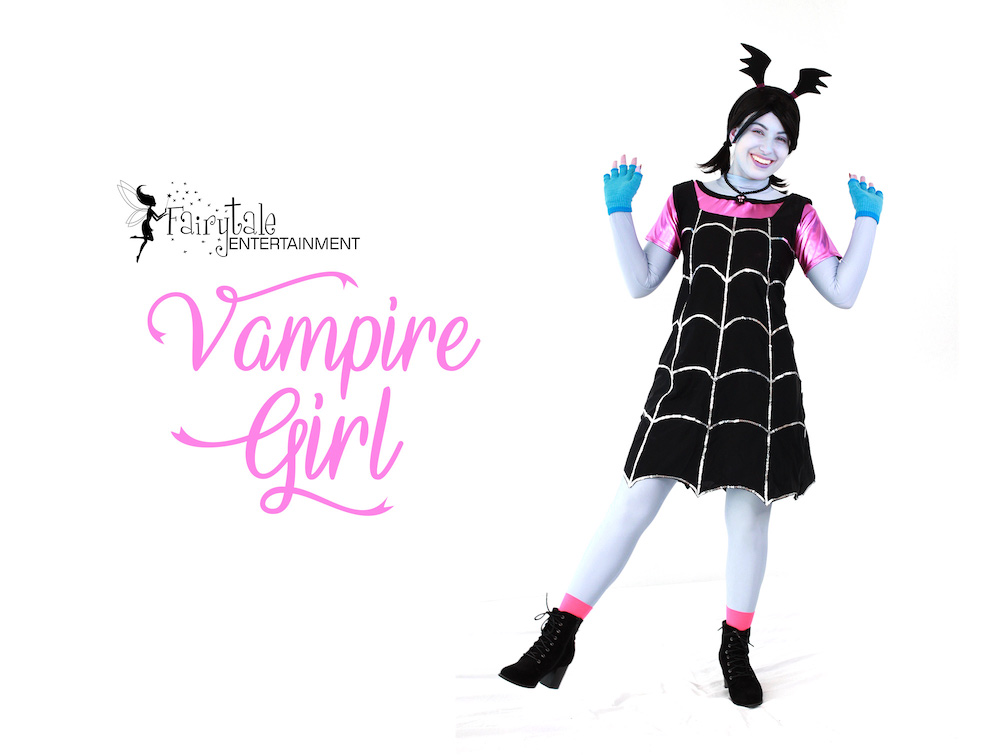 Vampirina Party Character for Kids, Vampirina Birthday Party Character, Vampirina Character for Hire, Rent Vampirina Character Performer, Vampirina Character for Hire, Hire Vampirina for Kids Halloween Party, Kids Halloween Party Entertainment