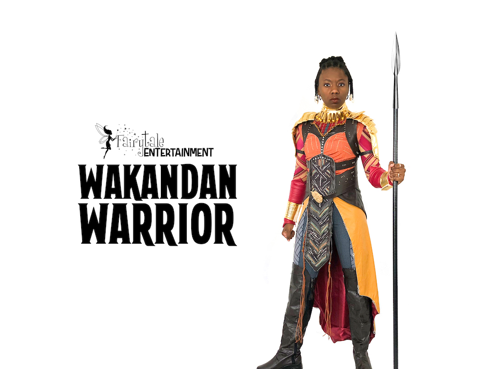 rent wakanda warrior superhero party character, hire wakanda warrior and black panther for kids birthday party, wakanda warrior for kids birthday party