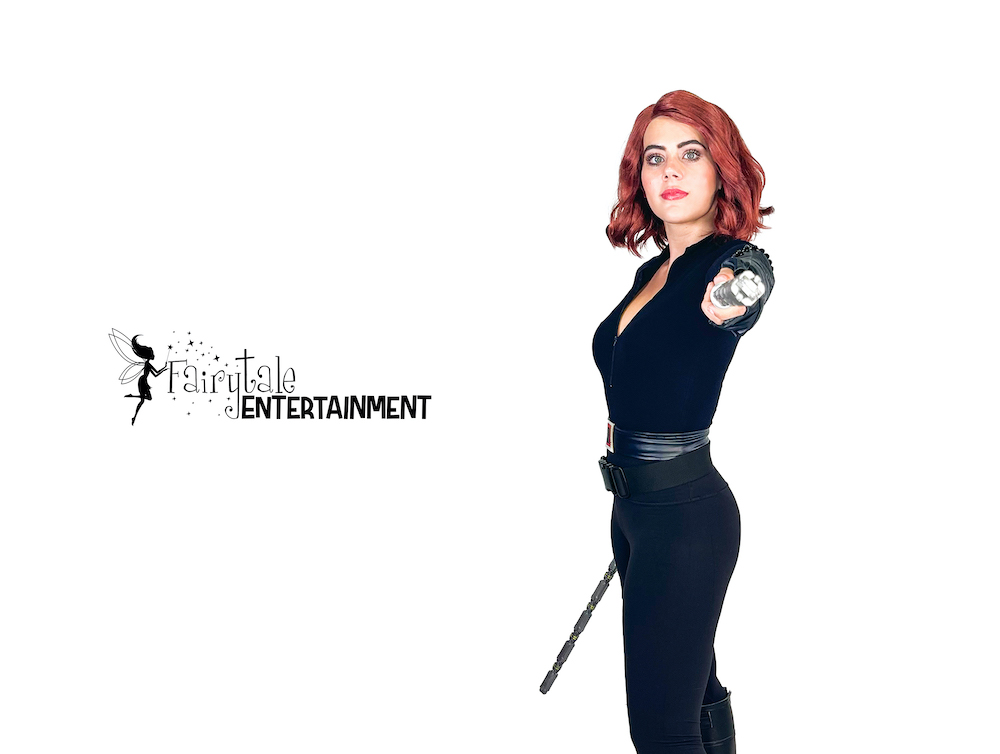 Hire Black Widow for kids party, Marvel Avengers Black Widow Character Performer,