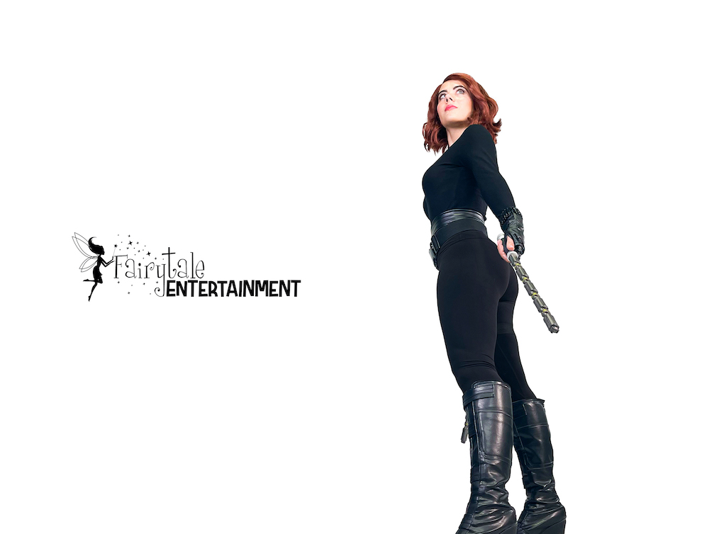 Hire Black Widow for kids party, Marvel Avengers Black Widow Character Performer,