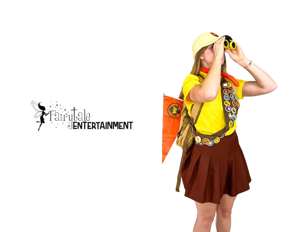 hire a wilderness explorer party character for kids birthday party up theme