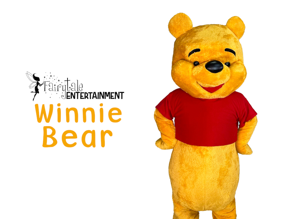 rent winnie the pooh party character mascot for kids birthday party in detroit and chicago
