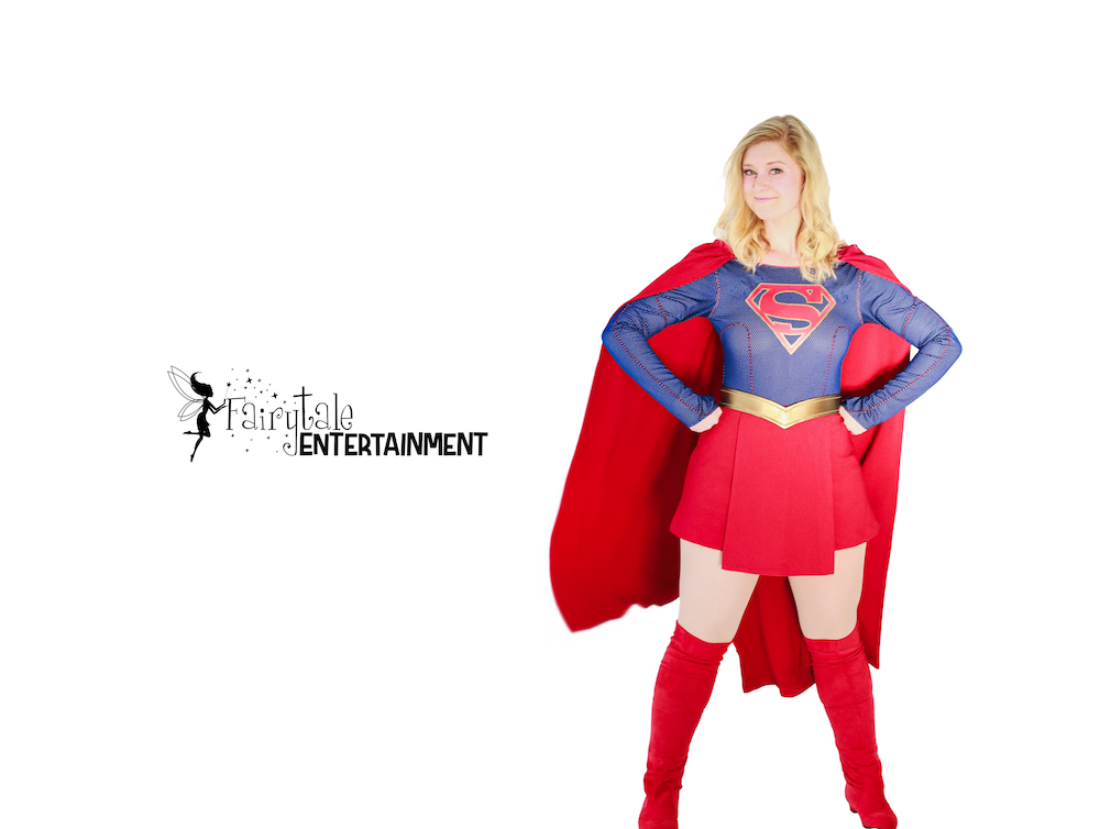 Supergirl character for hire, Rent supergirl performer for birthday party