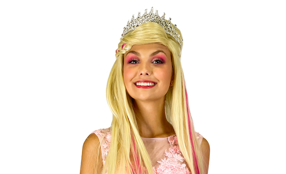 Barbie inspired princess character for kids birthday party in Michigan and Illinois. Fashion princess party character for hire in Detroit and Chicago.
