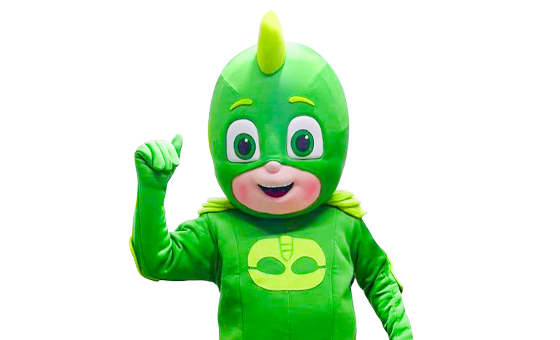 Rent pj masks characters gekko for kids birthday party in michigan and illinois