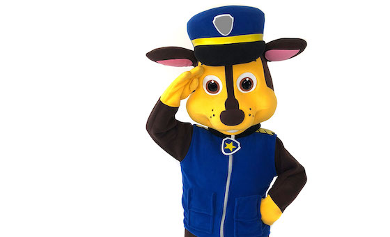 rent paw patrol chase for kids birthday, hire paw patrol chase party character for kids birthday