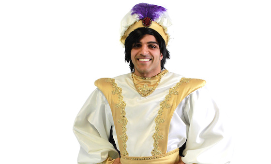 Prince Aladdin Party Character for Kids, Prince Ali and Princess Jasmine Party Characters for Hire