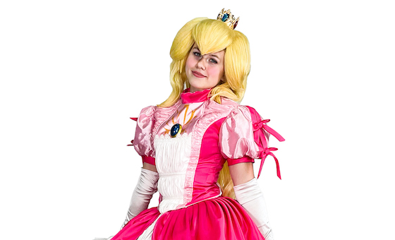 Rent princess peach party character for kids birthday in michigan and illlinois