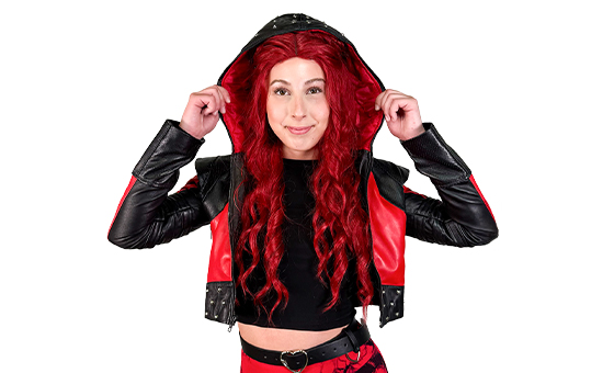 rent red descendants party character for kids birthday and special events in detroit and chicago