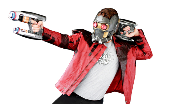 hire guardians of the galaxy star lord character, hire avengers star lord character for kids birthday party