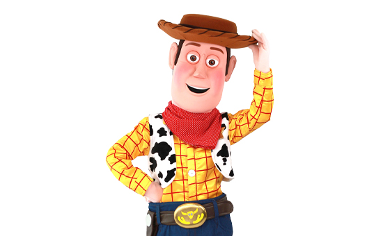 rent woody party character for kids