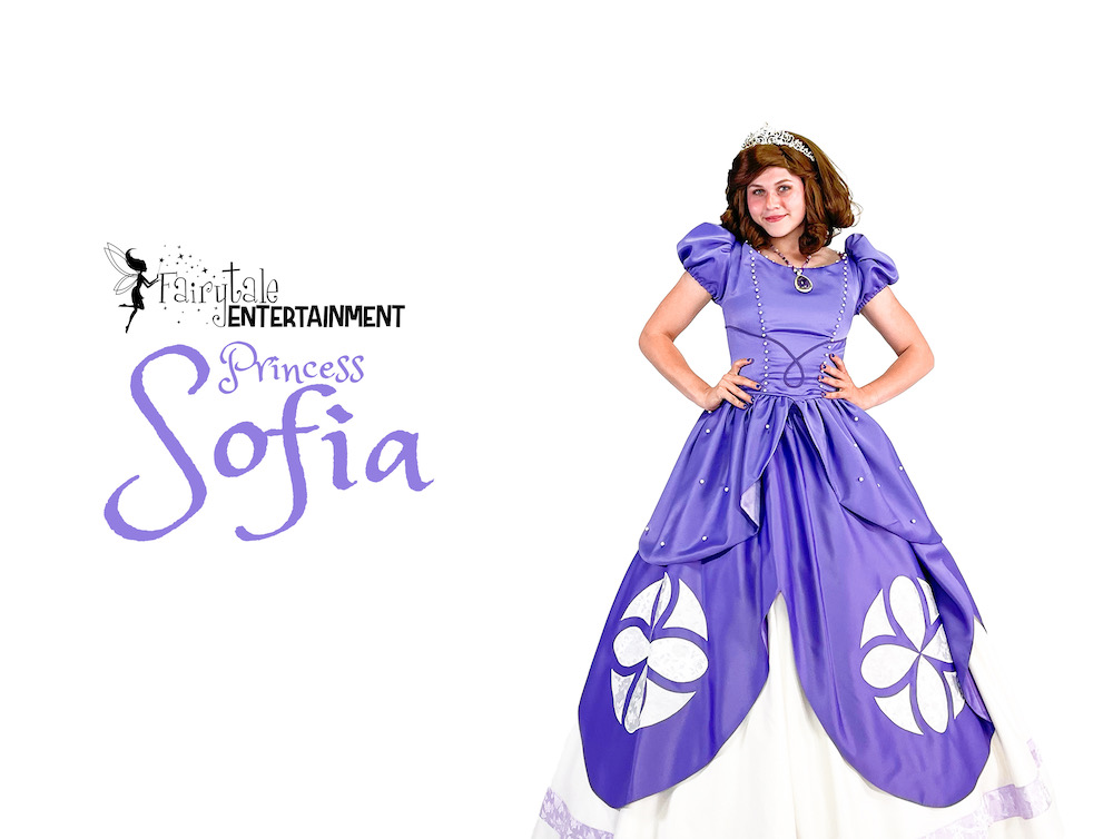 Rent sofia the first for kids birthday party, hire disney sofia the first princess party character, sofia the first princess performer
