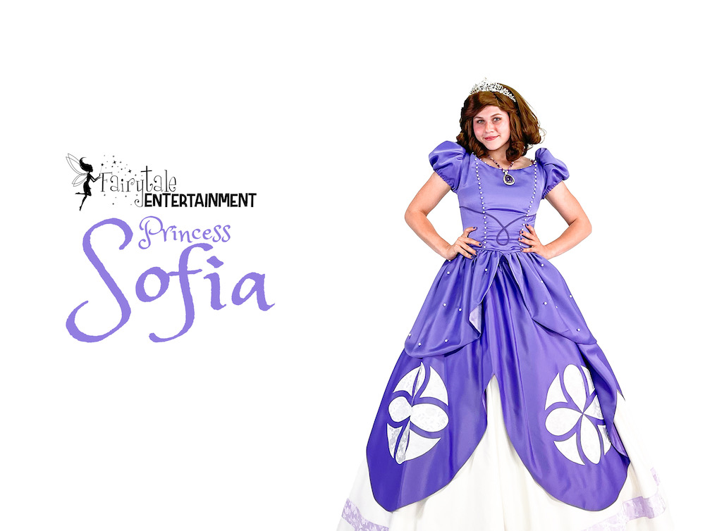 Rent sofia the first for kids birthday party, hire disney sofia the first princess party character, sofia the first princess performer
